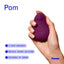 Pom Vibrator - Plum | Flexible Palm Clitoral Massager